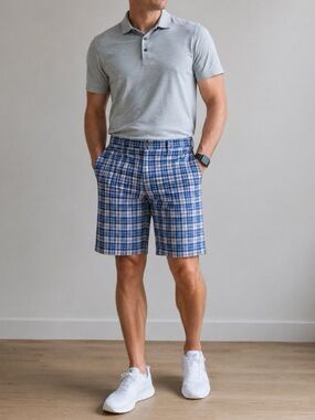Lululemon Plaid Golf Shorts Men’s Longer Length Performance Shorts